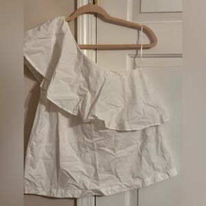 Loft blouse off the shoulder white size small